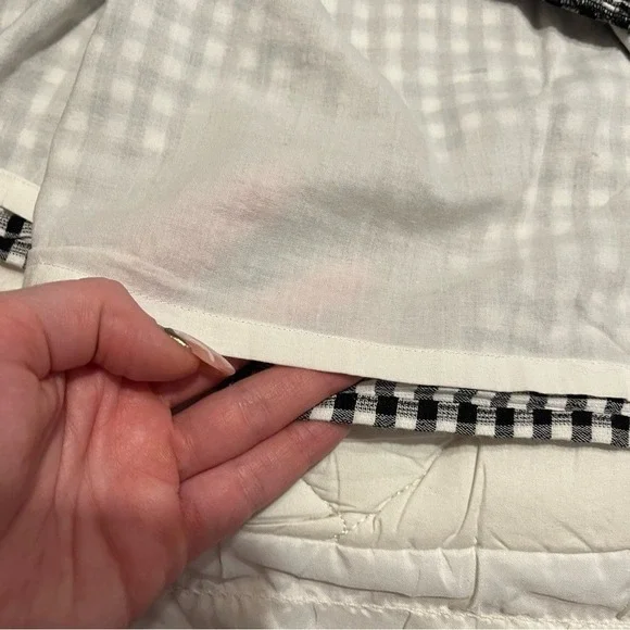 Madewell Gingham Cottagecore Wrap Mini Skirt Black and White EUC small 4 - Picture 6 of 6